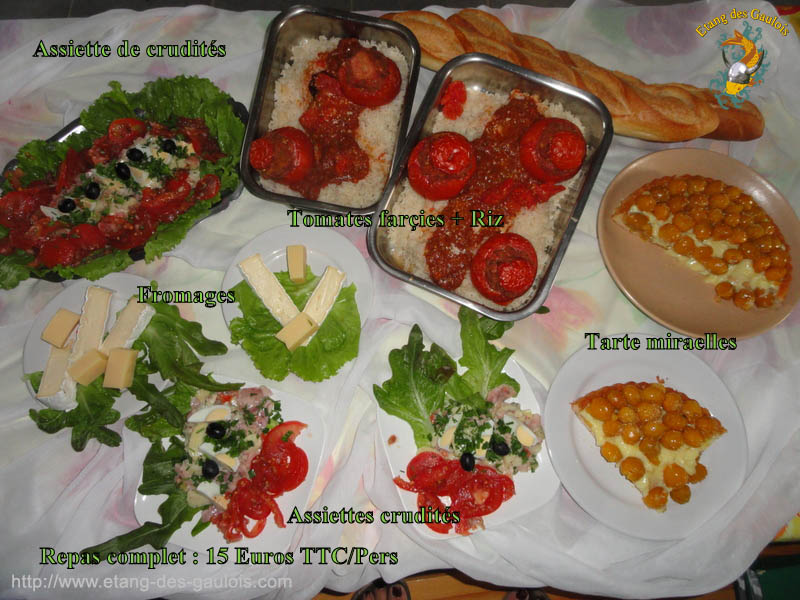 Repas complets Tomates Farcies + Riz